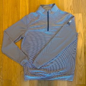 Peter Millar Men’s Perth Stripe Quarter Zip Performance Pullover - Troon North